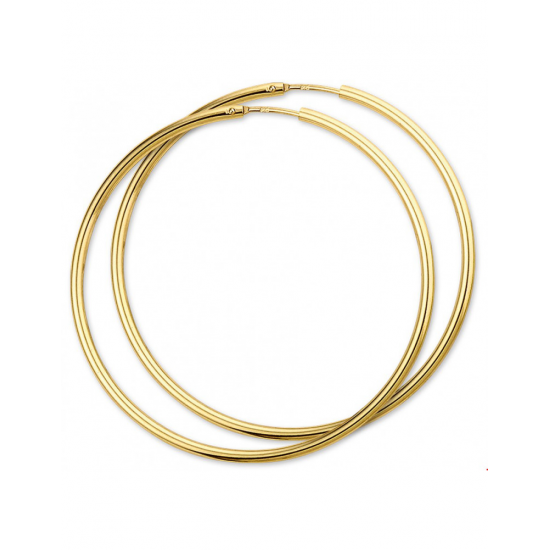 14 KARAAT GEELGOUDEN CREOLEN - 13922