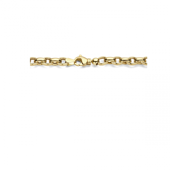 14 KARAAT GOUDEN  COLLIER JASSERON 6.0 MM - 7398