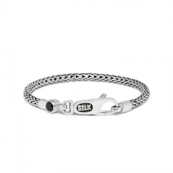 SILK JEWELLERY ARMBAND MET ZWART GRANAAT - 20971