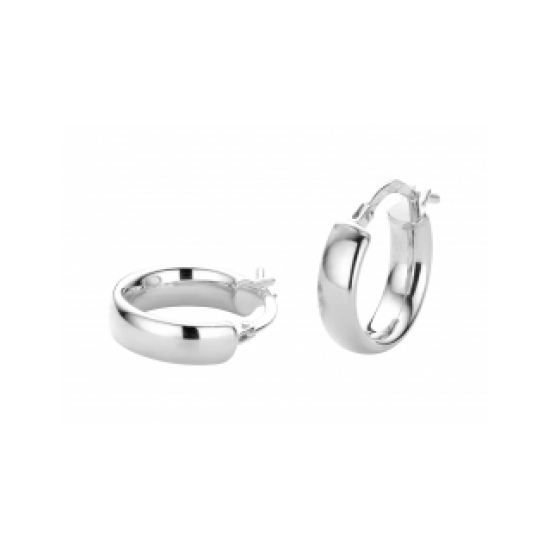 FJORY  WITGOUDEN CREOLEN MET ZILVEREN KERN - 27532