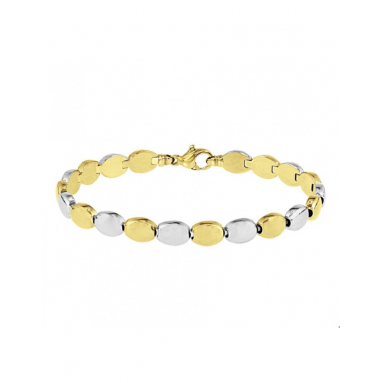 14 KARAAT BICOLOR GOUDEN ARMBAND - 28173