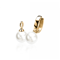 ZINZI GOLD PLATED ZILVEREN OORBEDELS - 32161