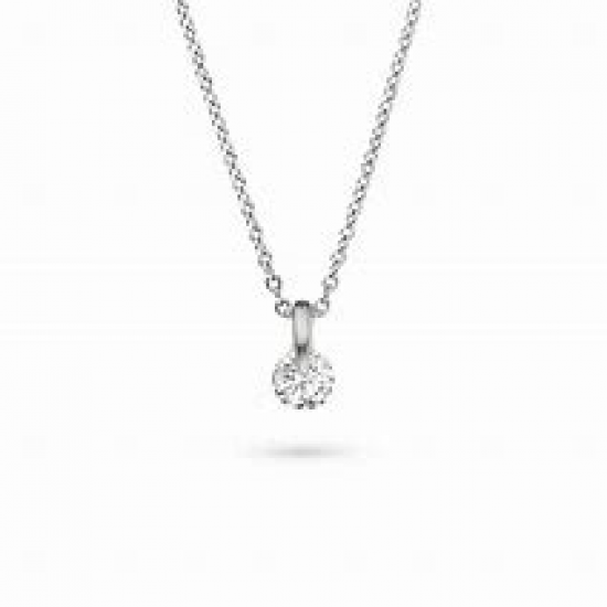 18 KARAAT WIT GOUDEN HANGER MET COLLIER  VAN SCHAFFRATH MODEL LIBERTE MET 0.21 CARAAT BRILJANT G/SI - 35976