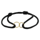 ARMBAND SATIJN MET GOUDEN RONDJES - 36540