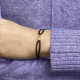 ARMBAND SATIJN MET GOUDEN RONDJES - 36540