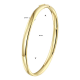 14 KARAAT GEELGOUDEN OVALE BANGLE, 5 MM MET SCHANIER - 36549