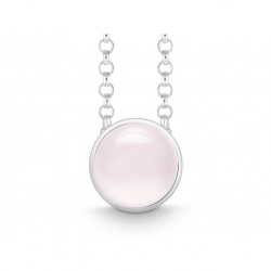 QUINN HANGER ZILVER MET ROSA QUARTZ - 36716