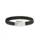 SILK ARMBAND LEER/ZILVER - 36720