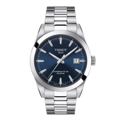 TISSOT 1853 GENTELMAN POWERMATIC SILICIUM AUTOMAAT MET BLAUWE WIJZERPLAAT - 37093