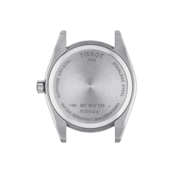 TISSOT  1853 GENTELMAN QUARTZ STAAL MET ZWARTE WIJZERPLAAT - 37115