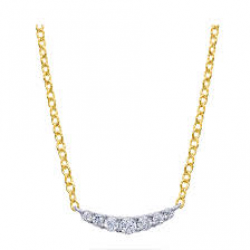 GOUDEN COLLIER MET DIAMANT 0.15 - 37926