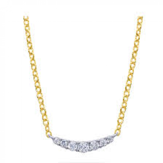 GOUDEN COLLIER MET DIAMANT 0.15 - 37926