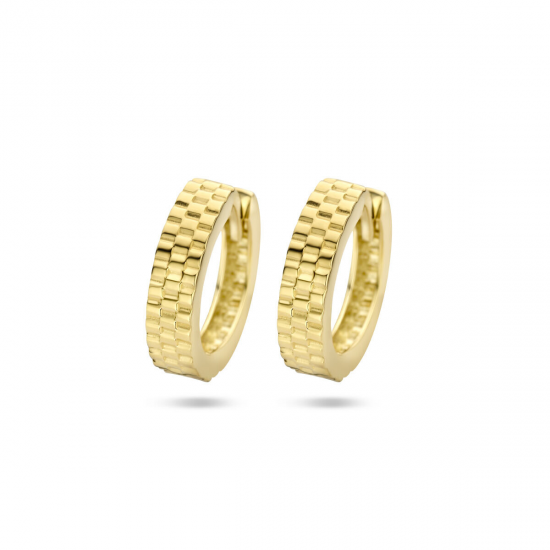 14 KARAAT GEEL GOUDEN CREOLEN - 38227