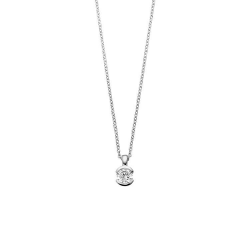 VIVENTY ZILVEREN COLLIER MET  ZIRKONIA - 38322