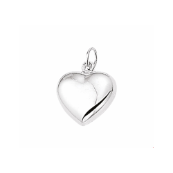 Zilver hartjes bedel - 25642