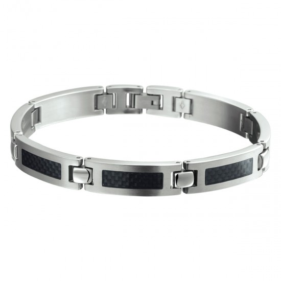armband staal/carbon 21cm - 39213