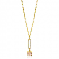 ZINZI ZILVER VERGULD COLLIER MET HANGER - 39719