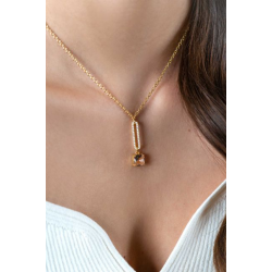 ZINZI ZILVER VERGULD COLLIER MET HANGER - 39719