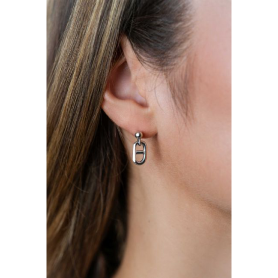 ZINZI ZILVEREN OORSIERADEN MET SCHAKEL - 39722