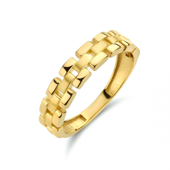 14 karaat geelgouden fantasie ring - 39850