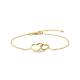 14 karaat geelgouden fantasie armband met hartje - 39863