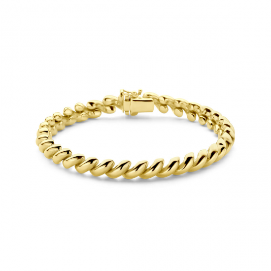 14 karaat geelgouden fantasie armband san marco - 39865