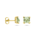 14 karaat geelgouden oorsieraden met groene amathist - 39870