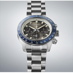 SEIKO SPEEDTIMER SOLAR CHRONOGRAAF BRACELET MET SAPHIER GLAS - 39916