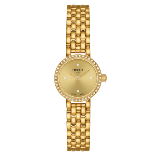 TISSOT GOUDKLEURIG DAMESHORLOGE MET DIAMANT - 39924