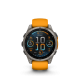 Fenix 8 - 47 mm, AMOLED Sapphire, Titanium met Spark orange/graphite siliconen band - 40186
