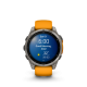 Fenix 8 - 47 mm, AMOLED Sapphire, Titanium met Spark orange/graphite siliconen band - 40186