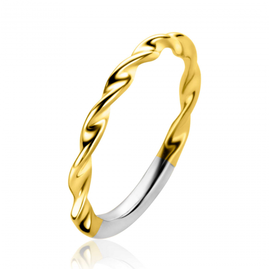 ZINZI JEWELLERY AANSCHUIFRING ZILVER/ZILVER GOLDPLATED - 40216