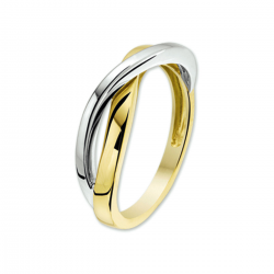 BICOLOR GOUDEN DAMESRING - 40659