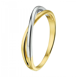 BICOLOR GOUDEN DAMESRING - 40663