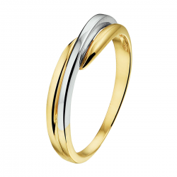 BICOLOR GOUDEN DAMESRING - 40664