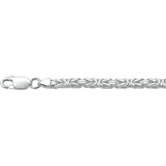 MASSIEF ZILVEREN KONINGS ARMBAND, 22 CM LANG, 5,5 MM BREED - 40913