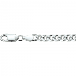 MASSIEF ZILVEREN GOURMET ARMBAND, 19 CM LANG, 4 MM BREED - 40925
