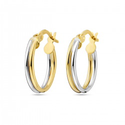 BICOLOR GOUDEN CREOLEN - 40981