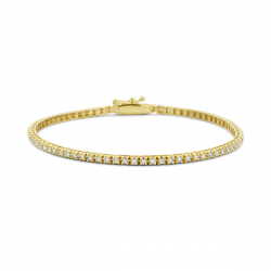 14 karaat geel gouden Tennisarmband met lab-grown briljant 1.00 caraat G/SI - 41082