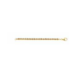 Fjory Koord armband 3 mm. 14 krt. geelgoud met zilveren kern - 41112