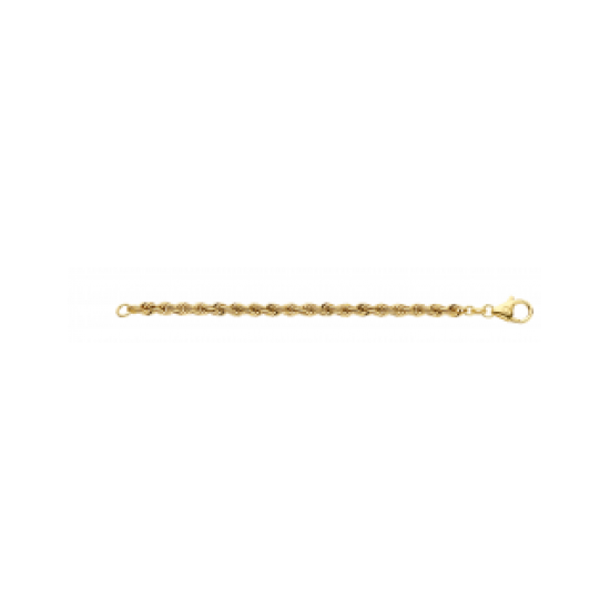 Fjory Koord armband 3 mm. 14 krt. geelgoud met zilveren kern - 41112