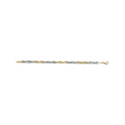GOUDEN ARMBAND MET ZILVEREN KERN - 41178