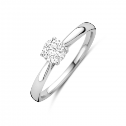 14k Witgouden ring uitgevoerd met lab grown diamant. De ring heeft een breedte van 5mm. Het diamantgewicht is 0.51ct - 41194