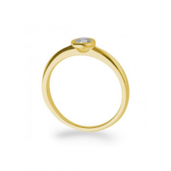 GOUDEN DAMESRING MET LAB GROWN DIAMANT - 41357