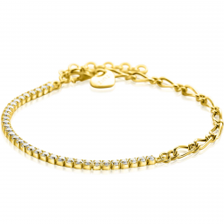 ZINZI GOLD PLATED ZILVEREN ARMBAND - 41407 ZINZI GOLD PLATED ZILVEREN ARMBAND - 41407