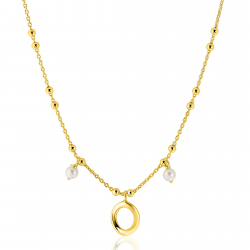 ZINZI GOLD PLATED ZILVEREN COLLIER - 41414