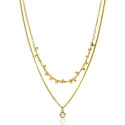 ZINZI GOLD PLATED ZILVEREN COLLIER - 41415