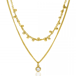 ZINZI GOLD PLATED ZILVEREN COLLIER - 41415