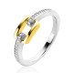 ZINZI GOLD PLATED ZILVEREN RING - 41420