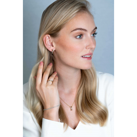 ZINZI GOLD PLATED ZILVEREN RING - 41421